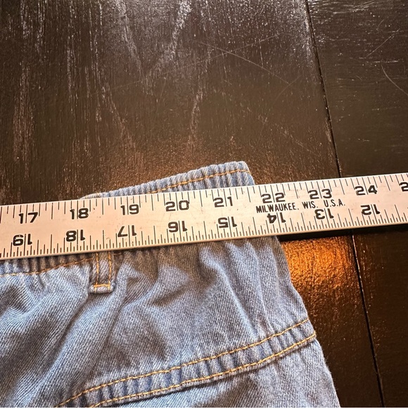 Vintage Haband Size 42 Light Wash Denim Flannel Lined Elastic Waist Jean Bootcut - Picture 12 of 14